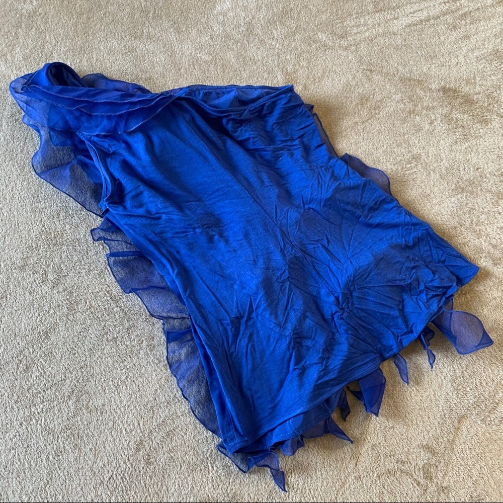 Bebe Asymmetrical Ruffle Top - Picture 2 of 3